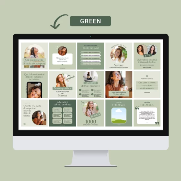 Template canva green Networker Pack