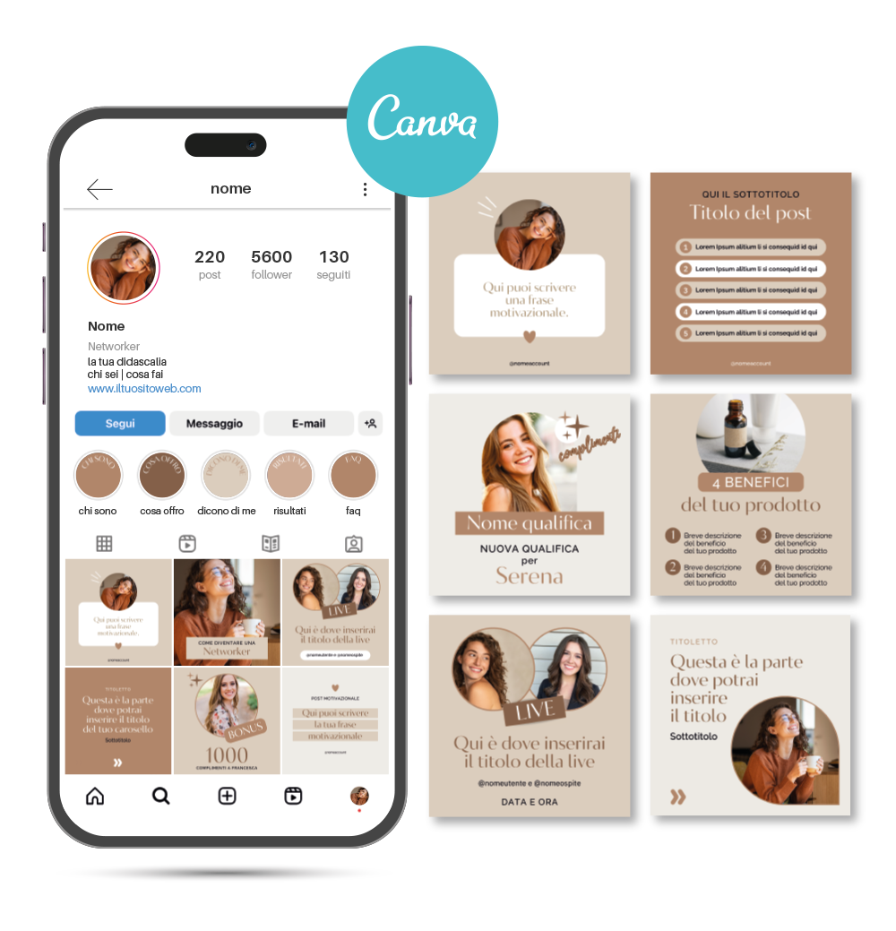 Networker Pack template canva