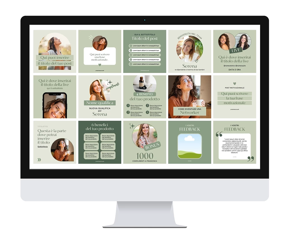 Template canva Verde Networker Pack